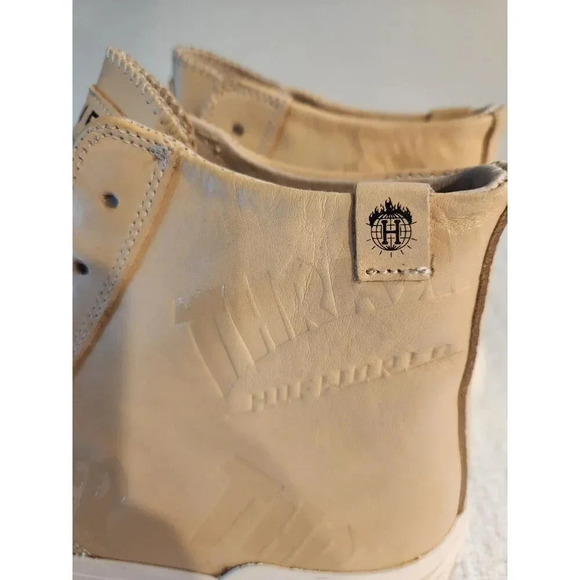 NWT HUF x Thrasher Leather Embossed Hi-Top Sneakers - Men's 11.5 - Picture 4 of 11